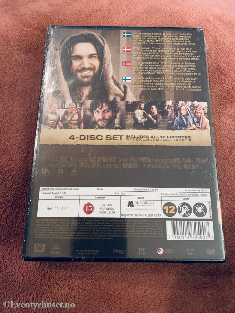 A.D. Kingdom and Empire: The Bible Continues. DVD. Ny i plast!