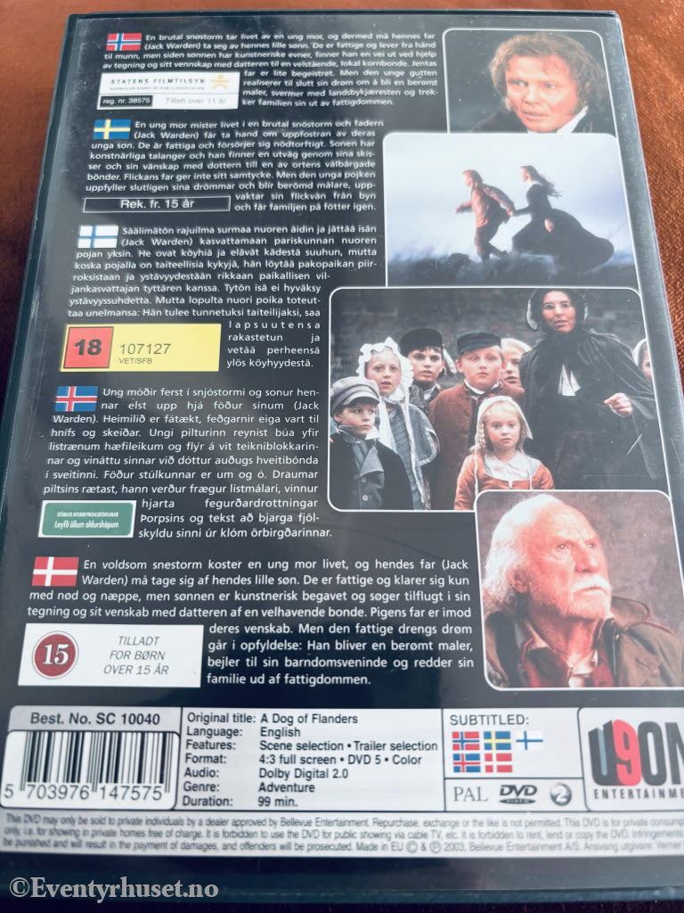A Dog of Flanders. DVD.
