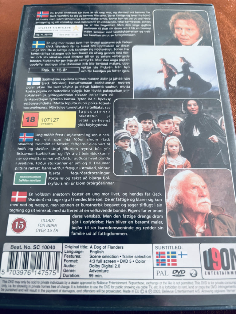 A Dog of Flanders. DVD.
