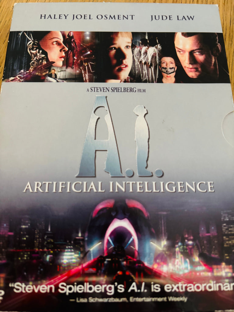 A.I. Artificial Intelligence. DVD slipcase.