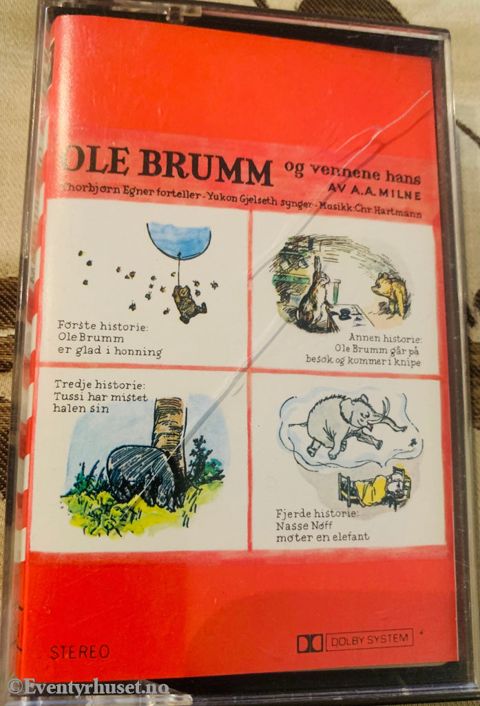 A. Milne. 1974. Ole Brumm. Thorbjørn Egner Forteller. Annen Brumm Kassett. Kassett (Mc)