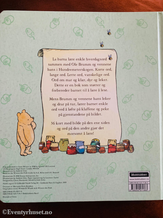 A. A. Milne / Andrew Grey. Lær å lese med Ole Brumm. 2000-tallet. Barnebok.