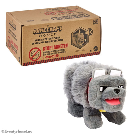 A Minecraft Movie Plush Figure Dennis the Wolf 20 cm Toys