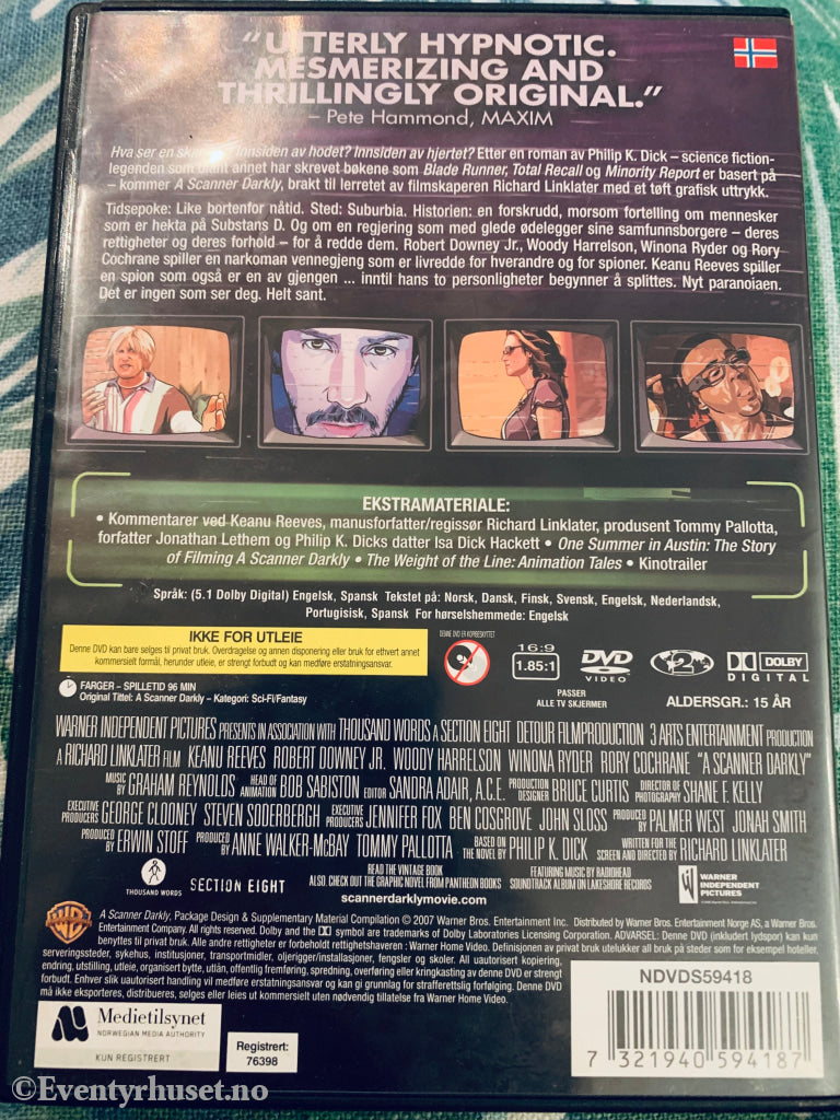 A Scanner Darkly. 2007. Dvd. Dvd