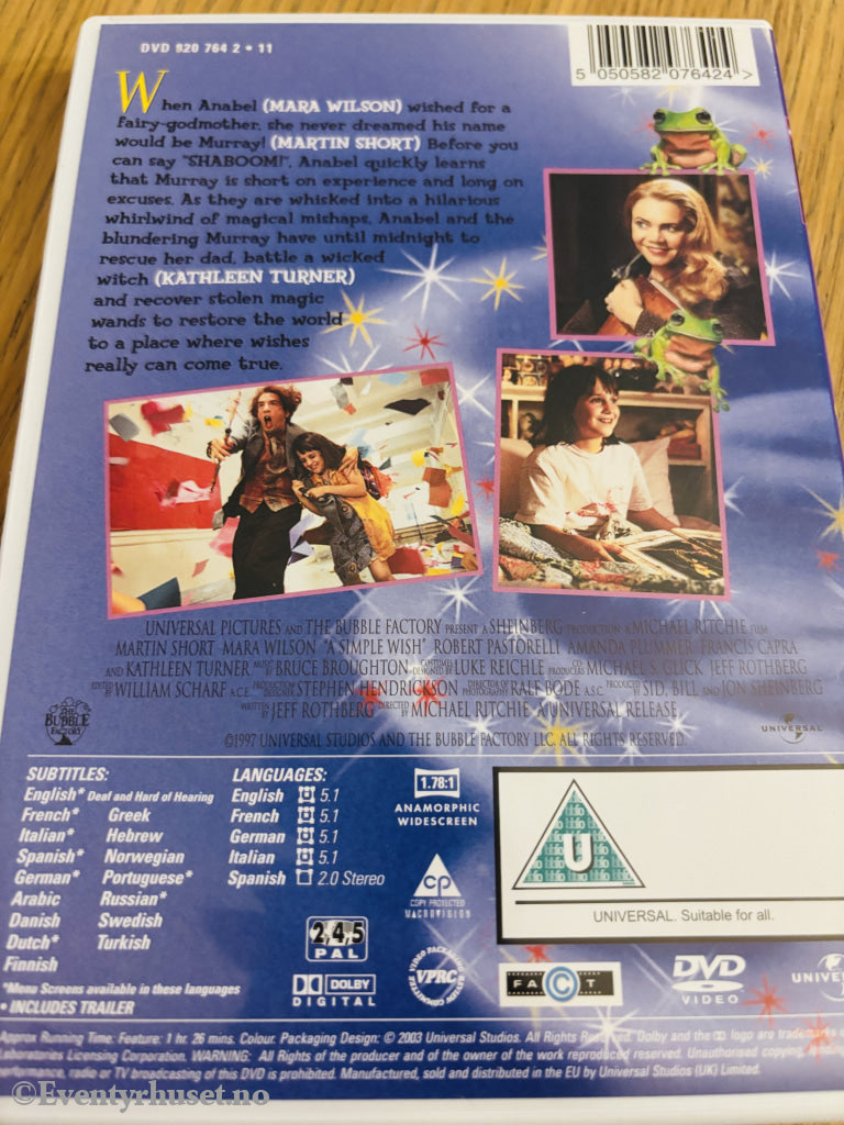 A Simple Wish (1997) . DVD.