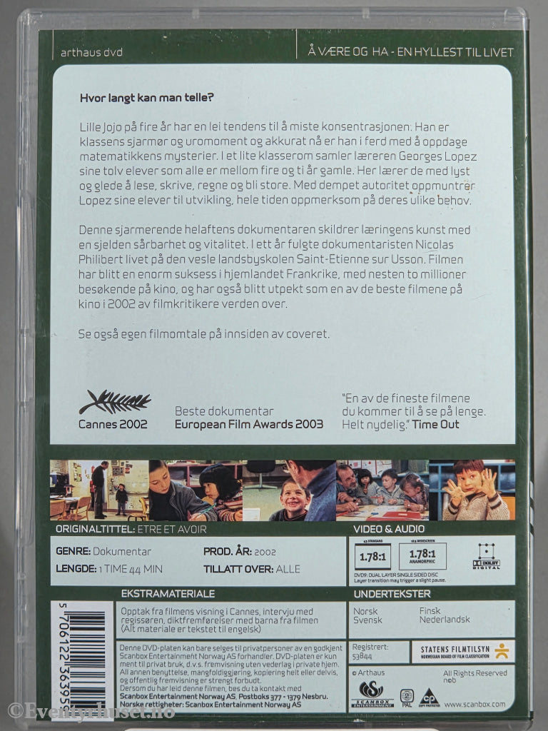 Å være og ha – en hyllest til livet (2002). DVD.