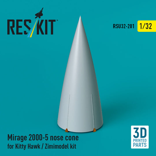 Mirage 2000-5 nose cone for Kitty Hawk / Zimimodel kit (3D Printed)