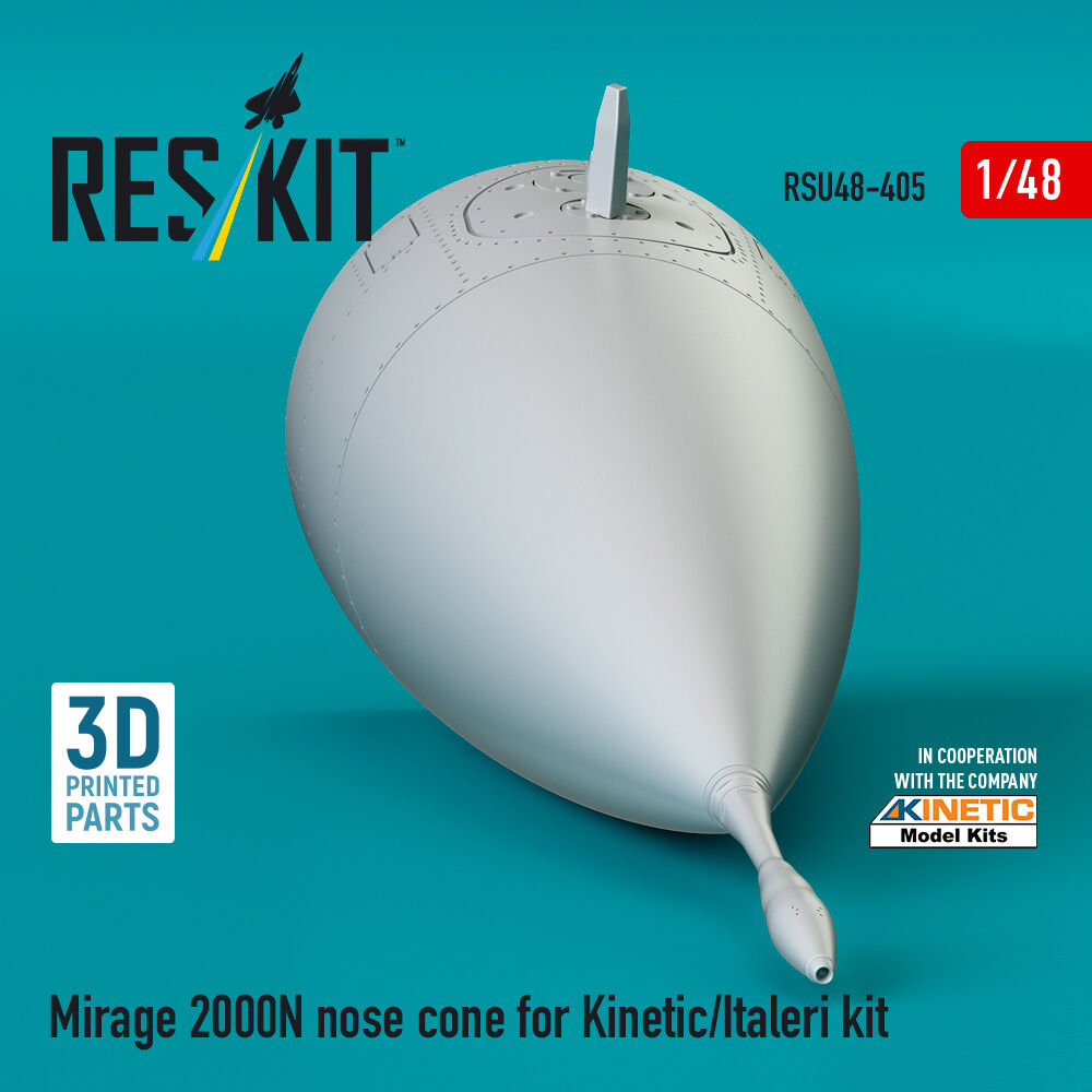 Mirage 2000N nose cone for Kinetic/Italeri kit (3D Printed)