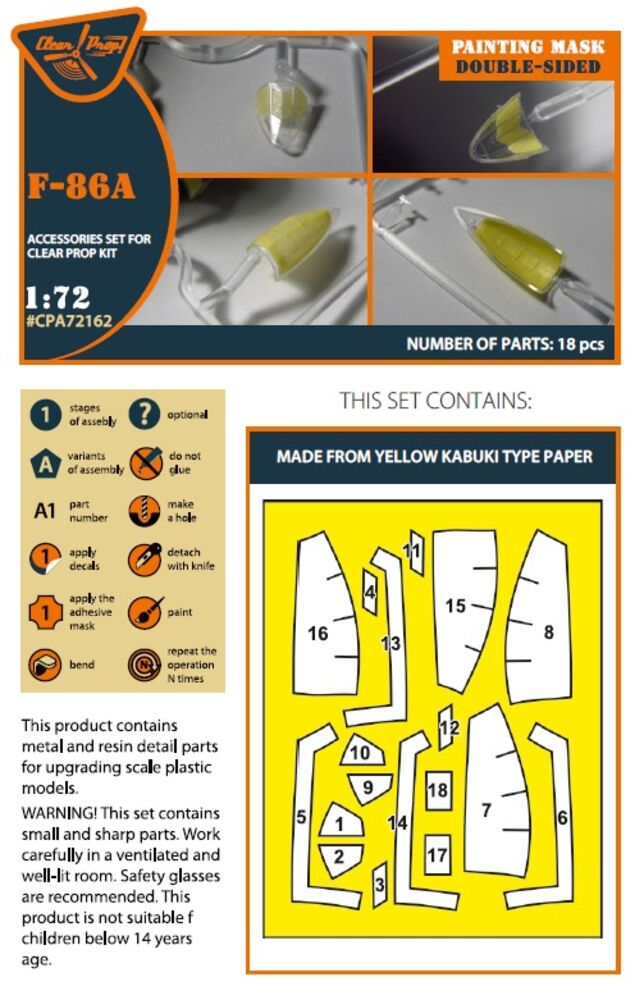 F-86A double-sided painting mask for CP kits