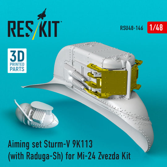 Aiming set Sturm-V 9K113 (with Raduga-Sh) for Mi-24 for Zvezda kit (3D Printed)