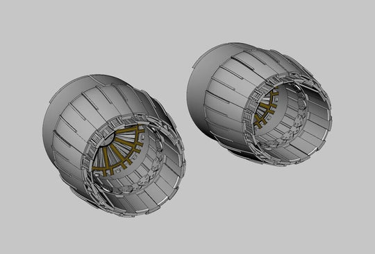 MiG-29A engine nozzles
