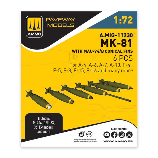 MK-81 with MAU-94/B conical fin (6 pcs)