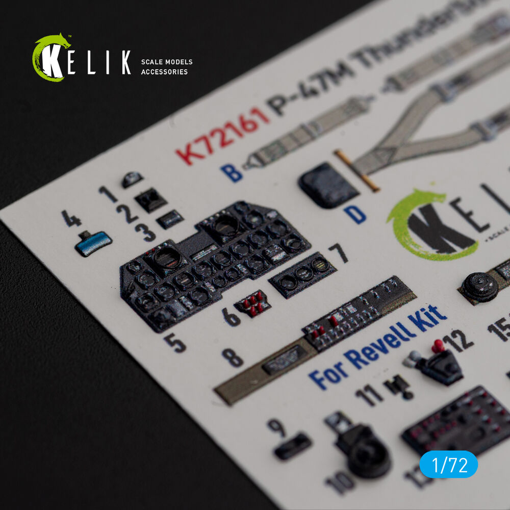 P-47M Thunderbolt- interior 3D decals for Revell kit