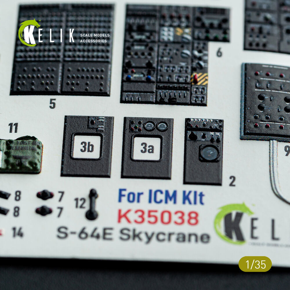S-64E Skycrane - interior 3D decals for ICM kit