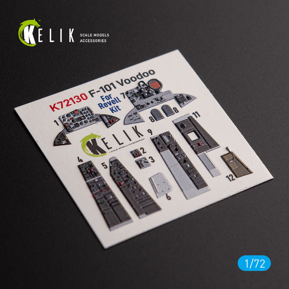 F-101 Voodoo - interior 3D decals for Revell kit
