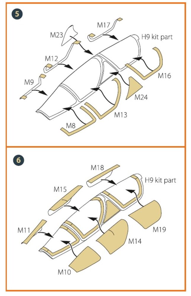 Mirage 2000D double-sided painting mask for Modelsvit kit 72075