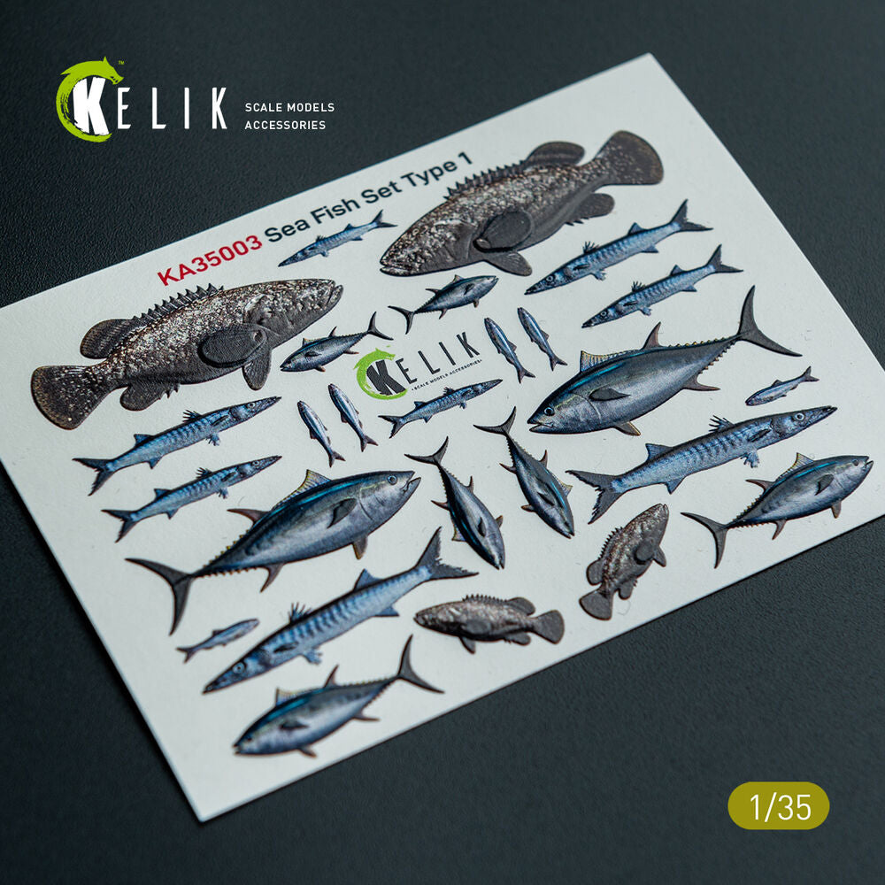 Sea Fish set Type 1 - 3D Decal for dioramas