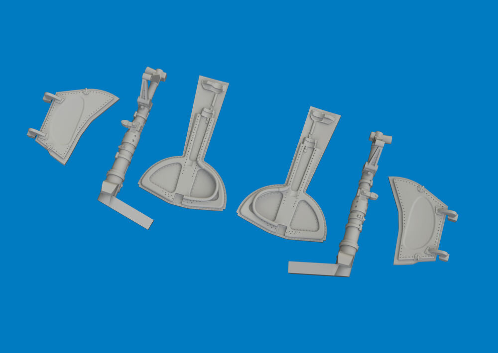 Bf 109K-4 undercarriage legs PRINT for Eduard