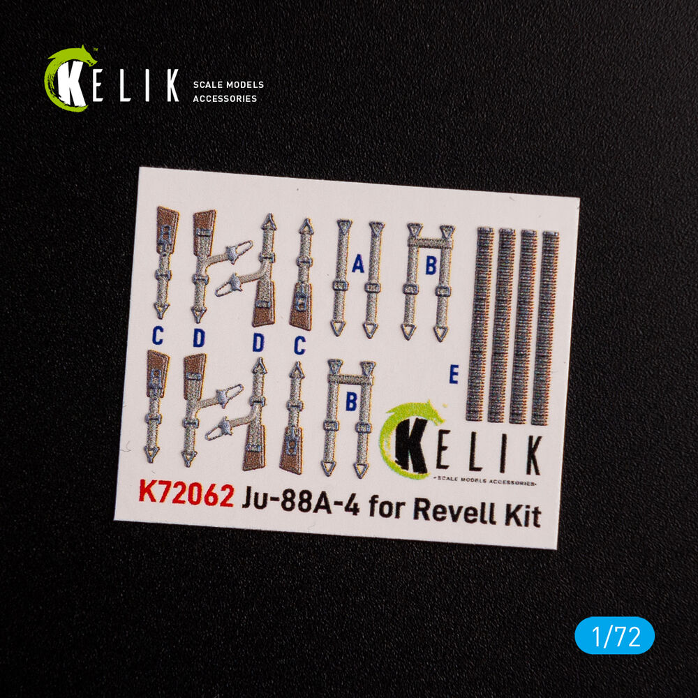 Junkers JU 88 A-4 interior 3D decals for Revell kit