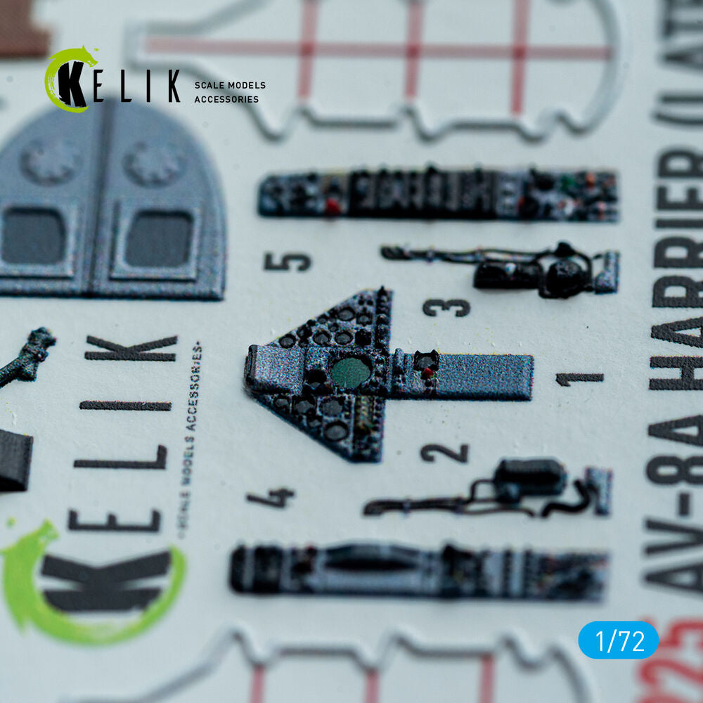 AV-8A Harrier (late) - interior 3D decals for Italeri kit