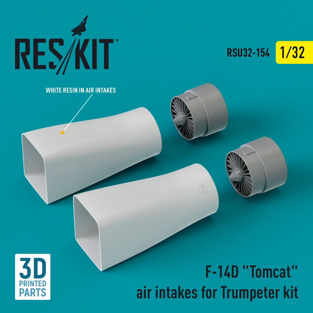 F-14D Tomcat air intakes for Trumpeter kit (3D Printed)