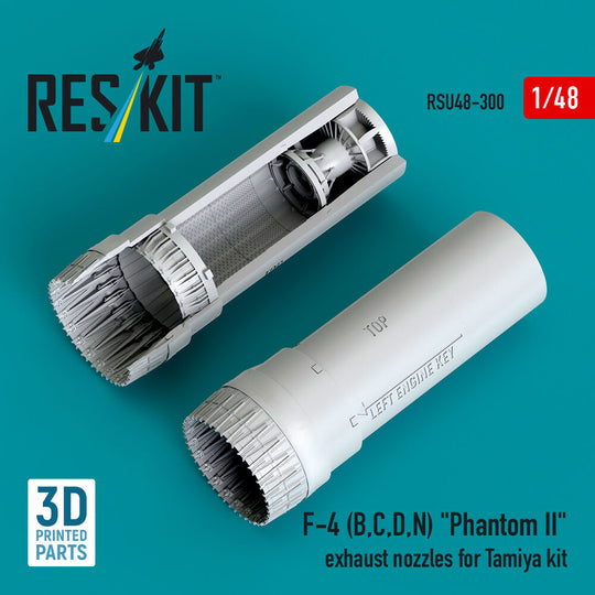 F-4 (B, C, D, N) Phantom II exhaust nozzles for Tamiya kit (3D printed)