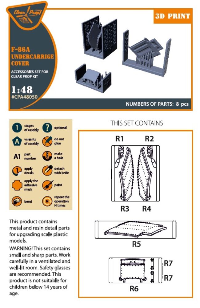 F-86A undercarriage covers for CP kits