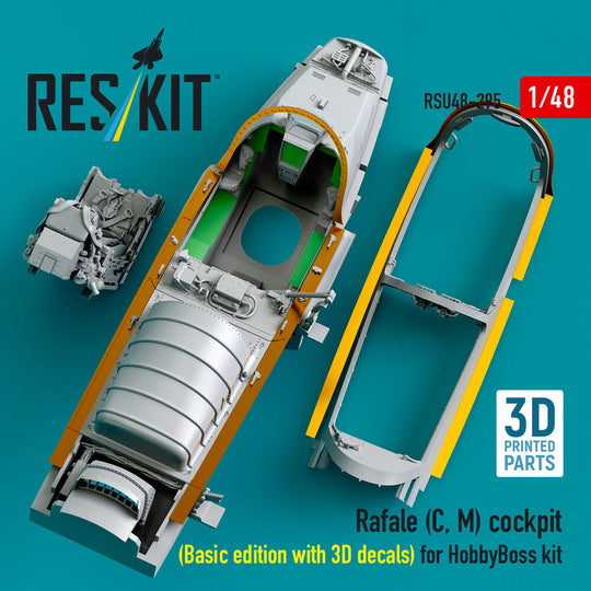 Rafale (C, M) cockpit (Basic edition with 3D decals) for HobbyBoss kit (3D printed)