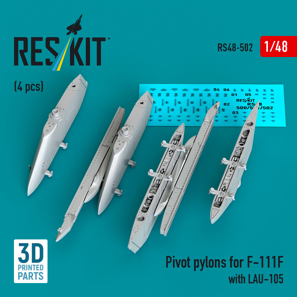 Pivot pylons for F-111F with LAU-105 (4 pcs) (3D Printed)