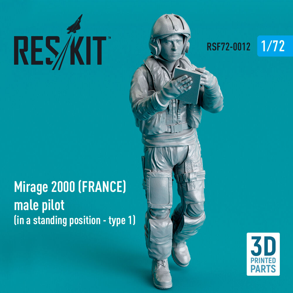 Mirage 2000 (FRANCE) male pilot (in a standing position - type 1) (3D Printed)