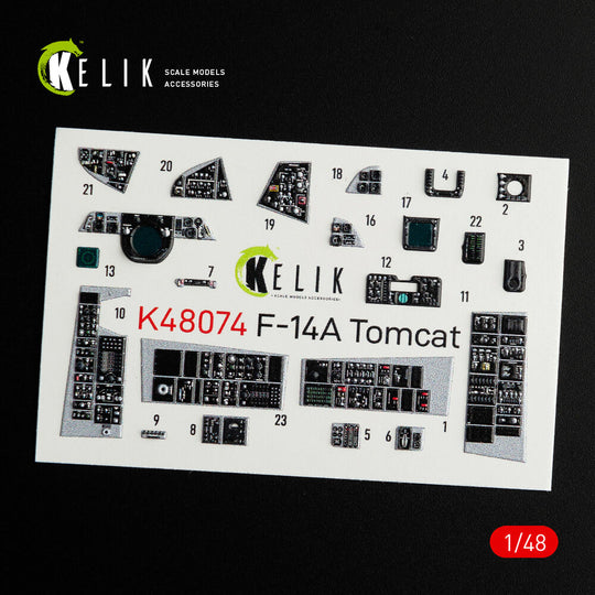 F-14A Tomcat interior 3D decals for Italeri kit