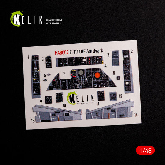 F-111 D/E Aardvark interior 3D decals for HobbyBoss kit