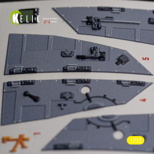 F-16I Sufa - interior 3D decals for Academy kit