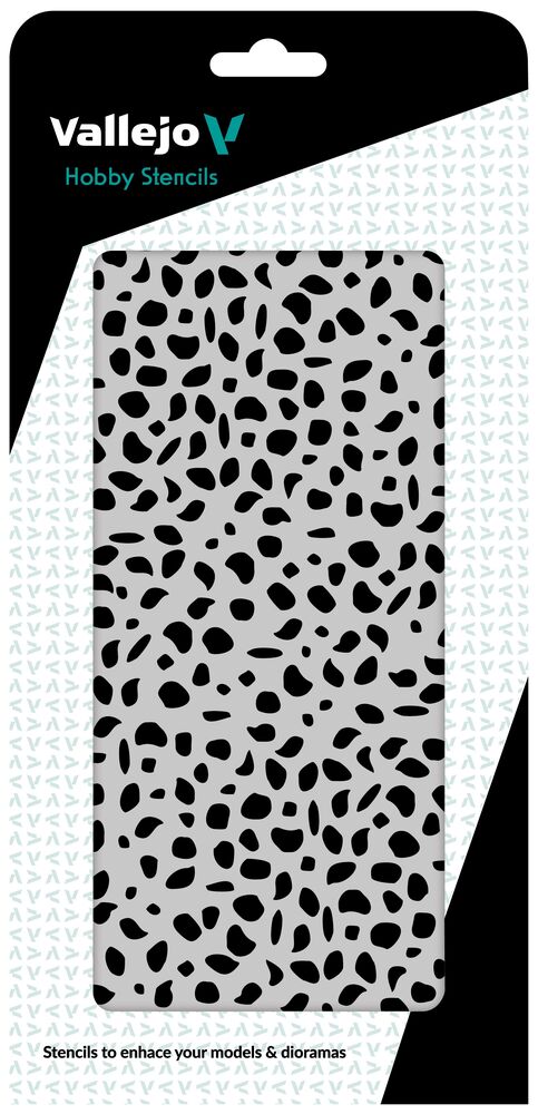 Vallejo Stencils: Luftwaffe WWII Spots Camo 125 x 250 mm