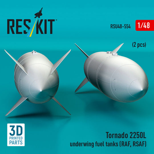 Tornado 2250L underwing fuel tanks (RAF, RSAF) (2 pcs) (3D Printed)