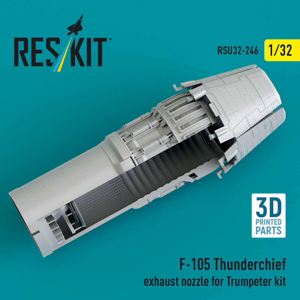 F-105 Thunderchief exhaust nozzle for Trumpeter kit (3D Printed)
