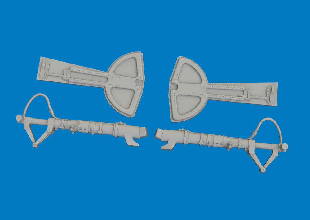 Bf 109G undercarriage legs PRINT for Eduard