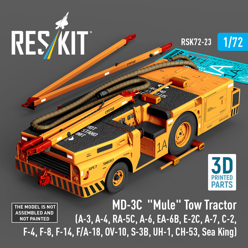 MD-3? Mule Tow Tractor (A-3, A-4, RA-5C, A-6, EA-6B, E-2C, A-7, C-2, F-4, F-8, F-14, F/A-18, OV-10, S-3B, UH-1, CH-53, Sea King) (3D Printed model kit)