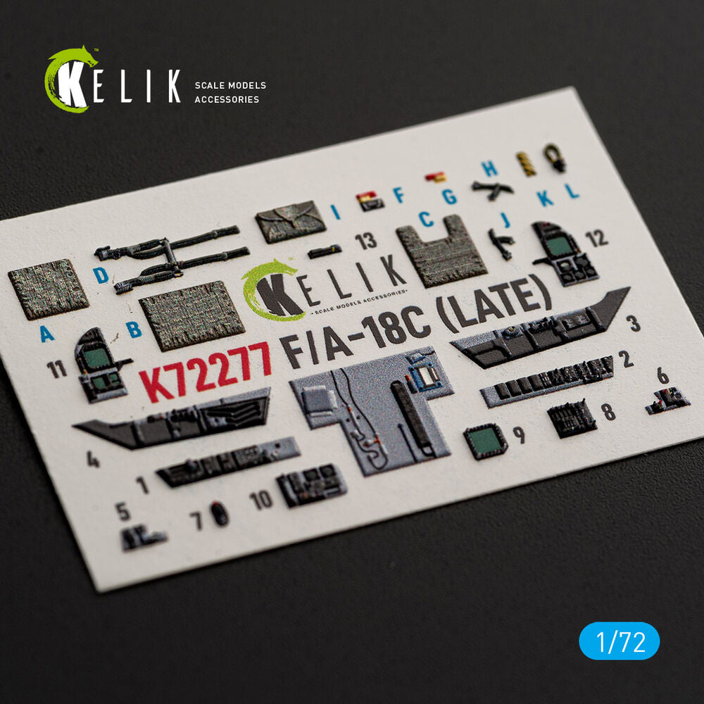 F/A-18C (LATE) -  interior 3D decals for Academy 12411