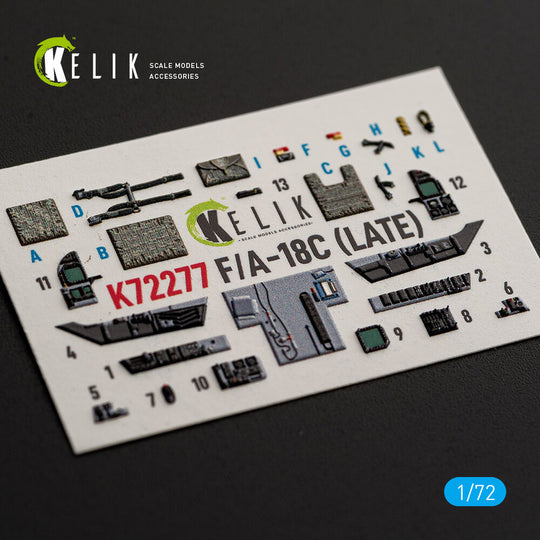 F/A-18C (LATE) -  interior 3D decals for Academy 12411