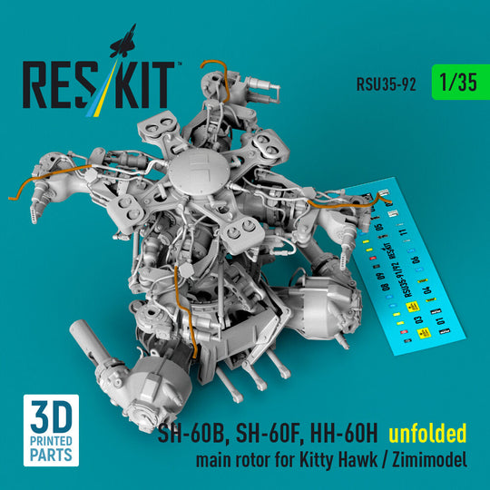 SH-60B, SH-60F, HH-60H unfolded main rotor for Kitty Hawk / Zimimodel (3D Printed)