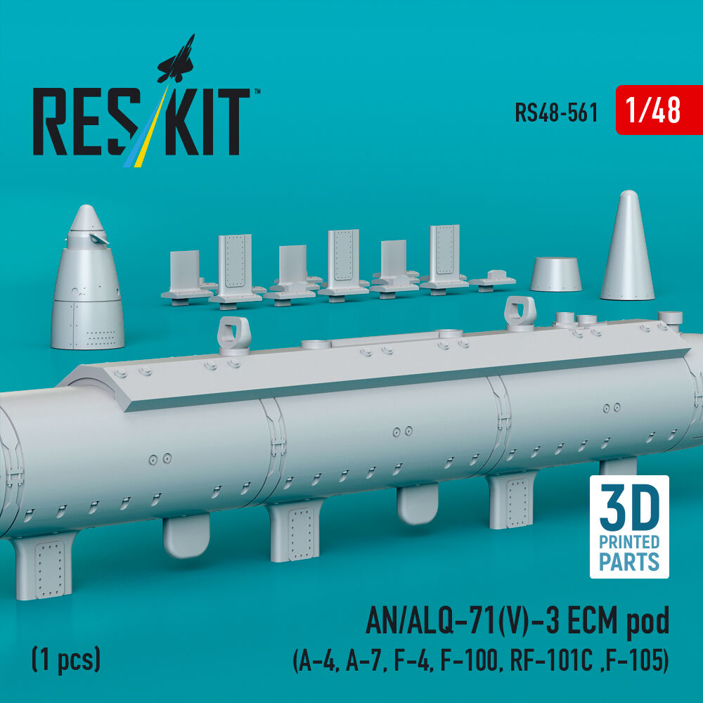 AN/ALQ-71(V)-3 ECM pod (A-4, A-7, F-4, F-100, RF-101C, F-105) (1pcs) (3D Printed)