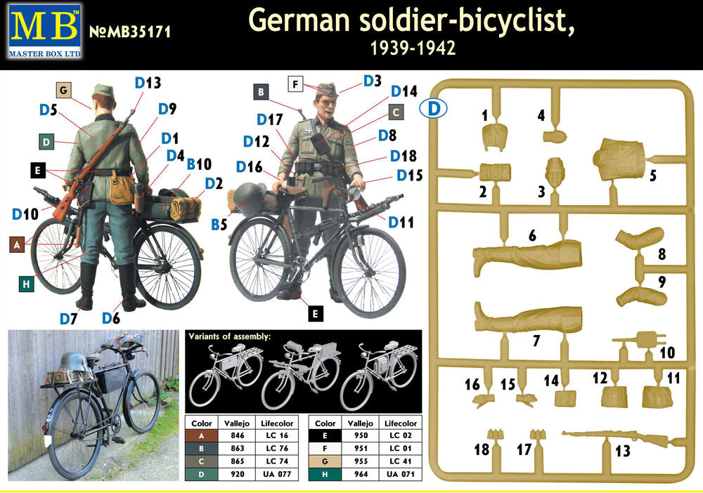 German soldier-bicyclist, 1939-1942