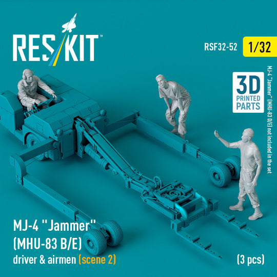 MJ-4 Jammer (MHU-83 B/E) driver & airmen (scene 2) (3 pcs) (3D Printed)