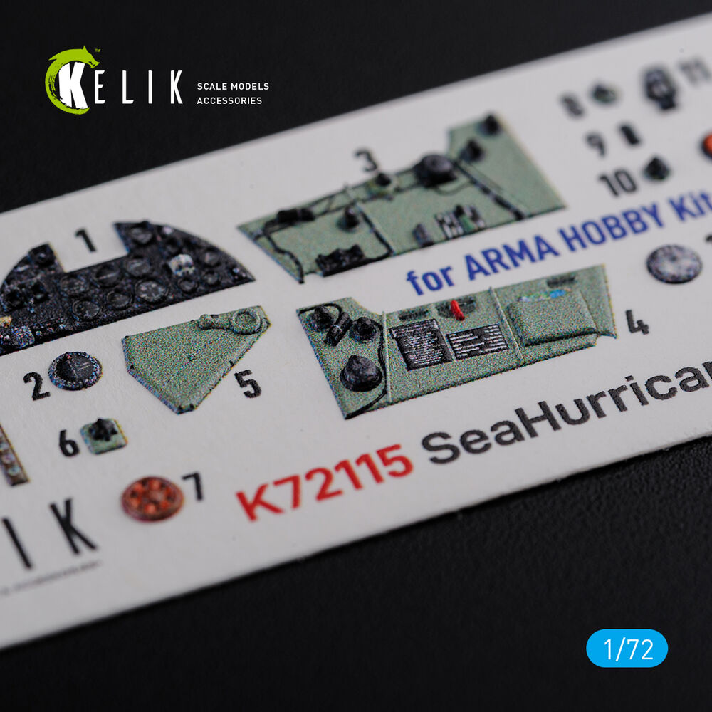 Sea Hurricane Mk I interior 3D decals for Arma Hobby kit
