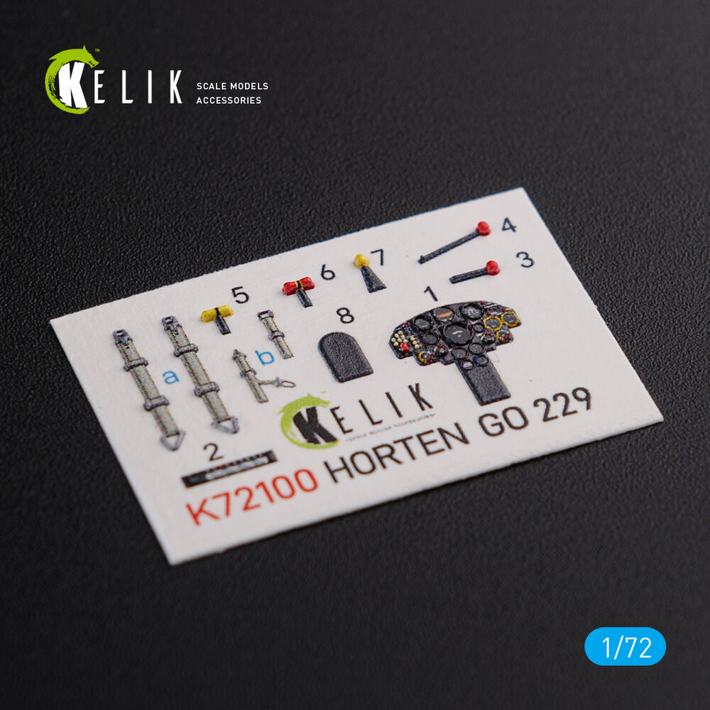 Horten Go 229 interior 3D decals for Revell kit