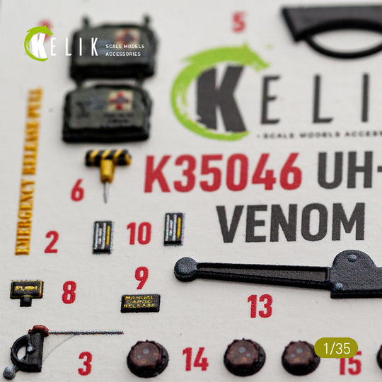 UH-1Y VENOM - interior 3D decals for Trumpeter