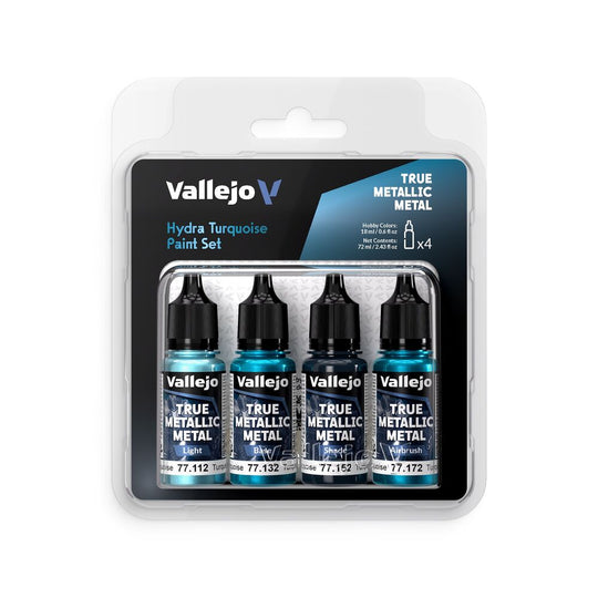 True Metallic Metal: Hydra Turquoise Paint Set (4)