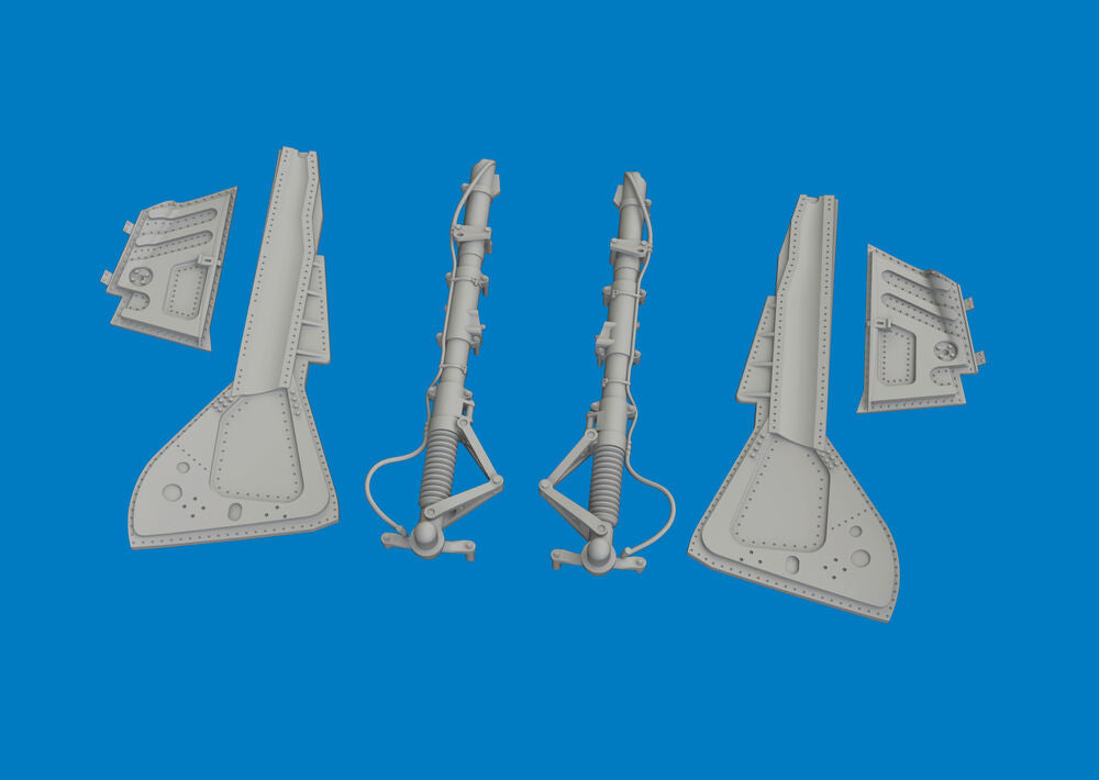 Fw 190A-3/A-4 undercarriage legs PRINT for Eduard