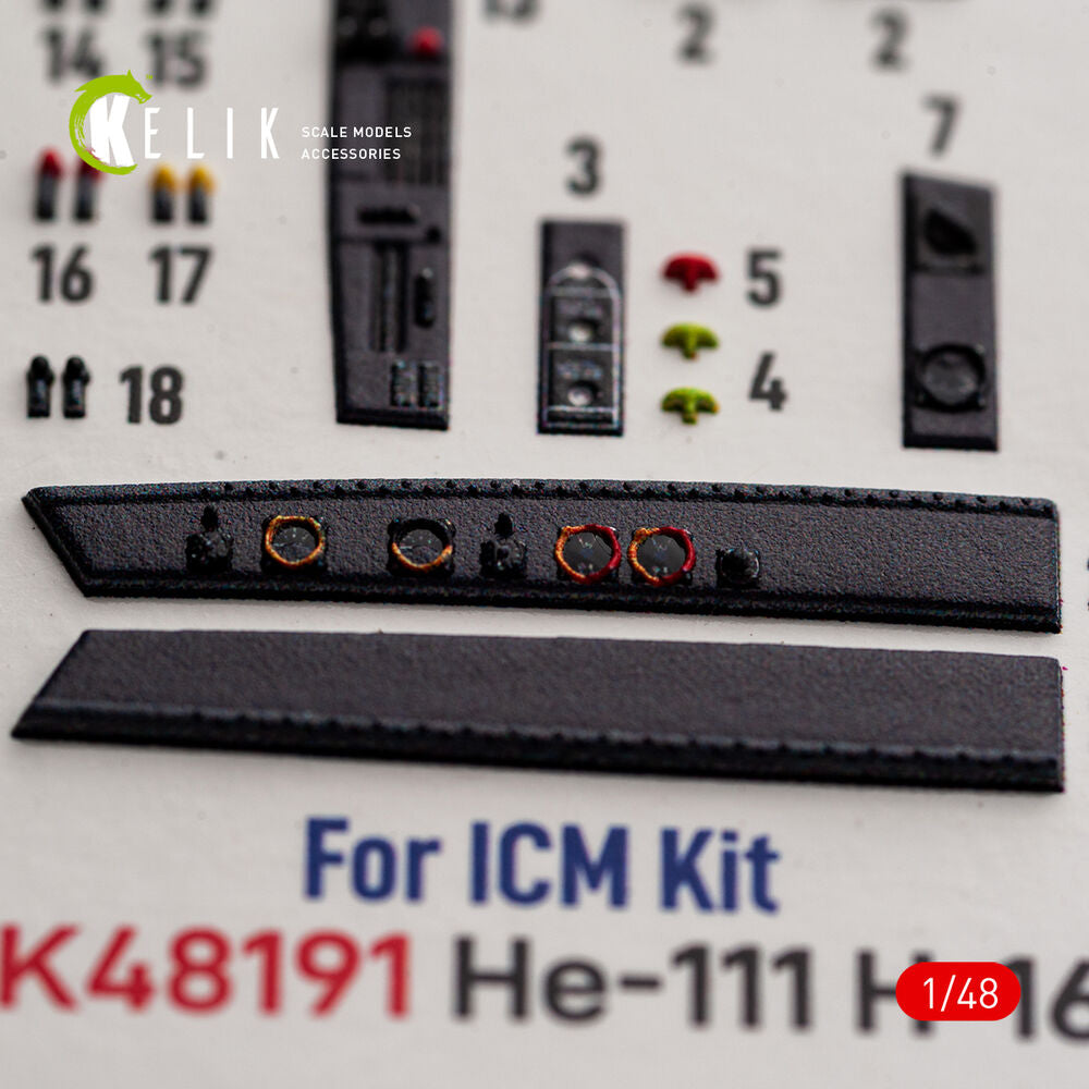 He-111 H-16 - interior 3D decals for ICM